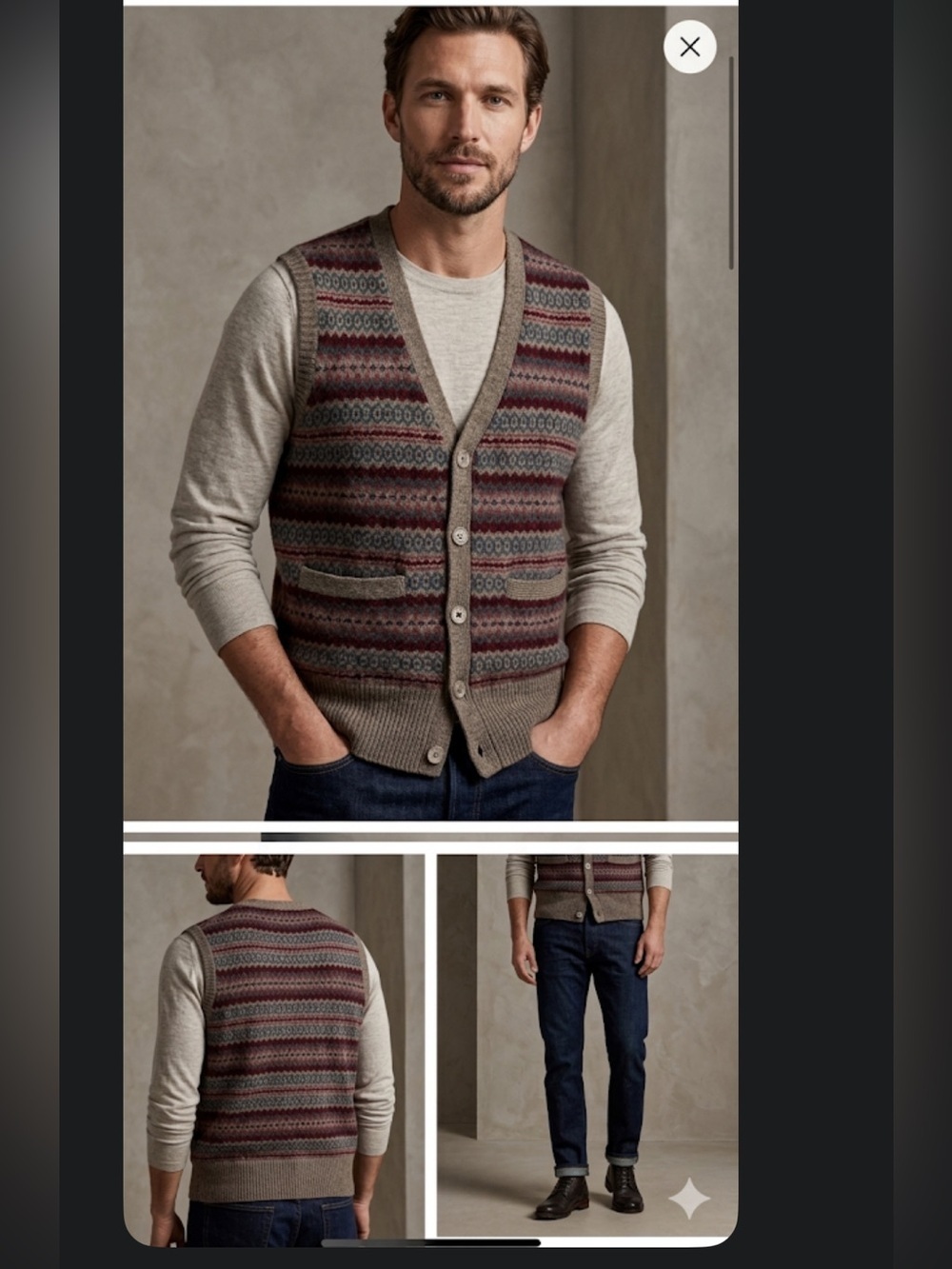 Vintage Gant Rugger 100% Shetland Wool Sweater Vest Unisex Size L